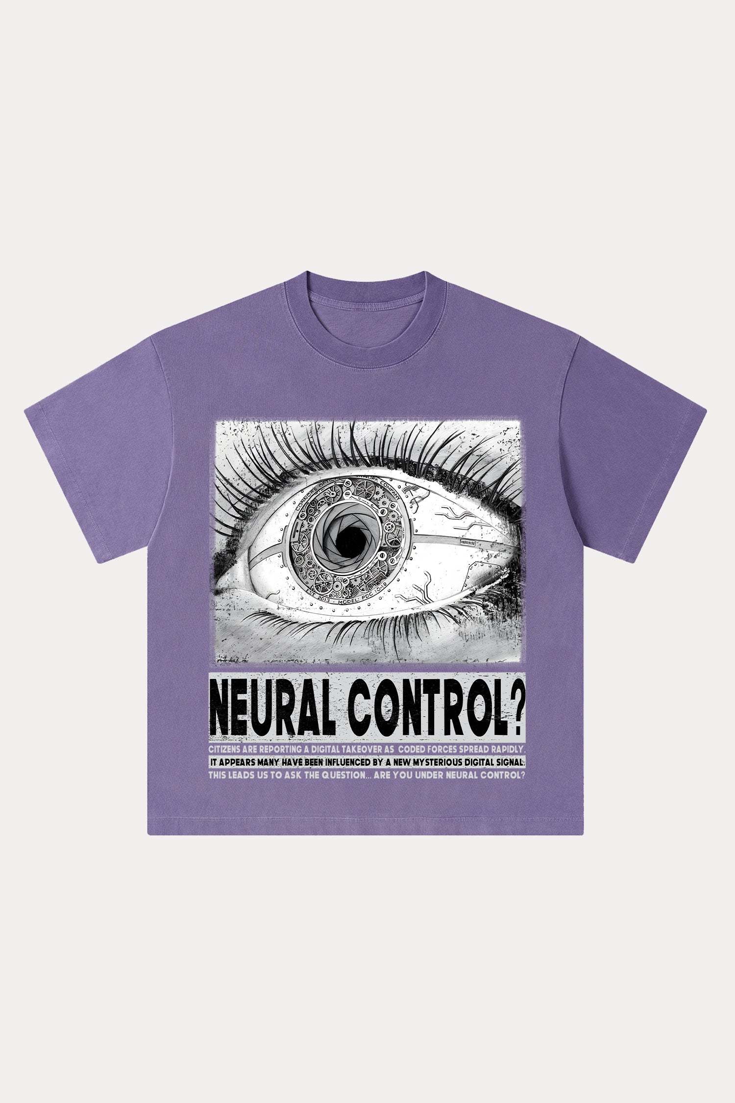 Evilnova Neural Control Washed Streetwear T-Shirt-Evilnova