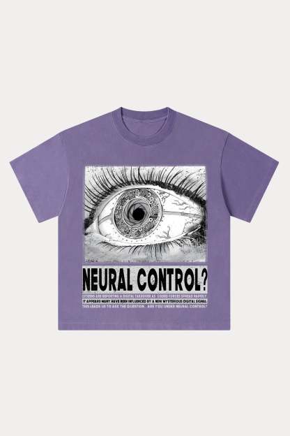 Evilnova Neural Control Washed Streetwear T-Shirt-Evilnova