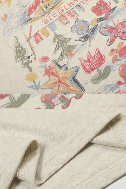 Evilnova Colorful Hand-Painted Butterfly Print Two-Tone Long Sleeve Tee