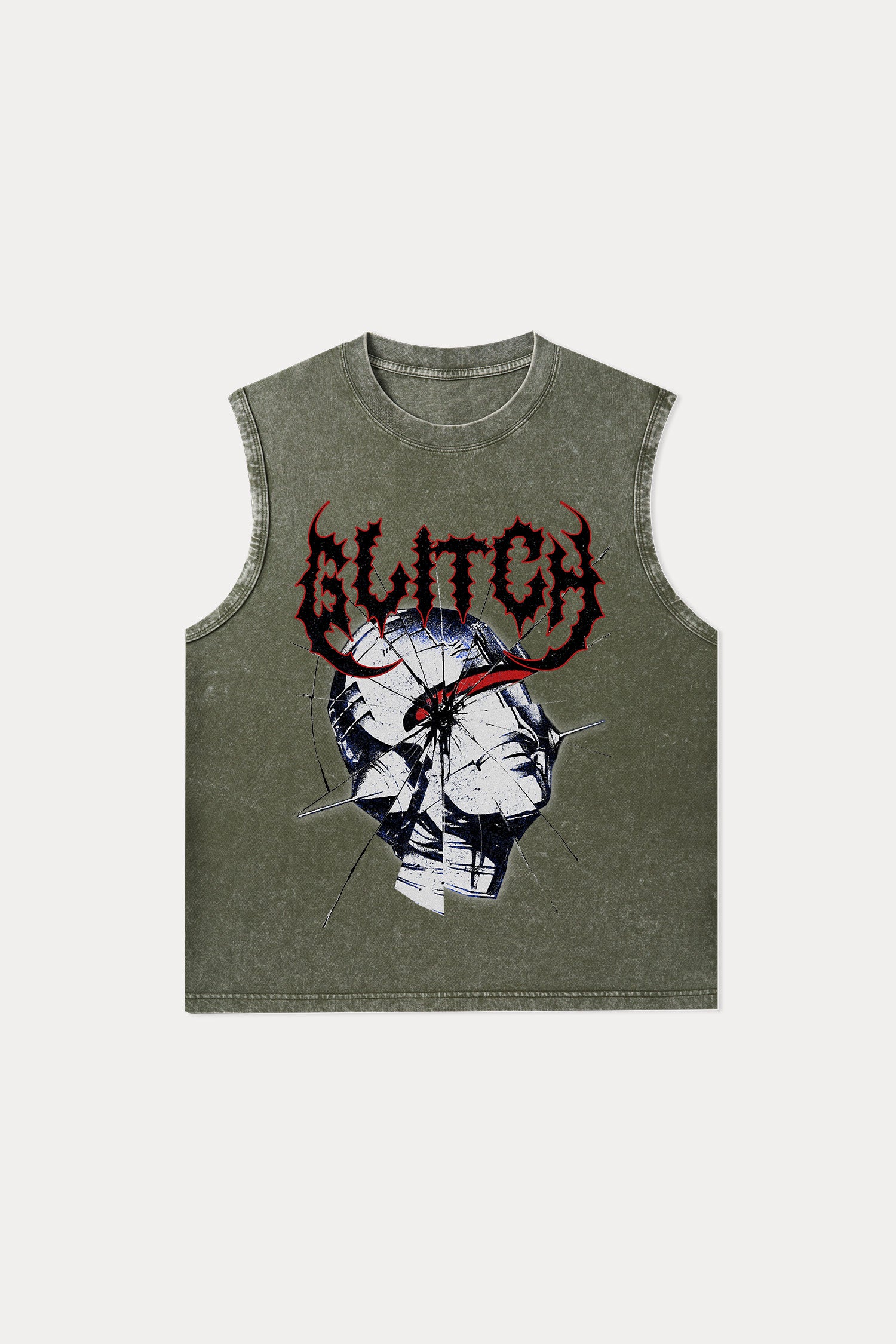 Evilnova Glitch Washed Tank Top-Evilnova
