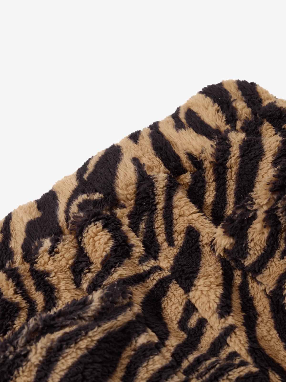 Evilnova Retro Tiger Print Wide-Leg Lounge Barrel Pants