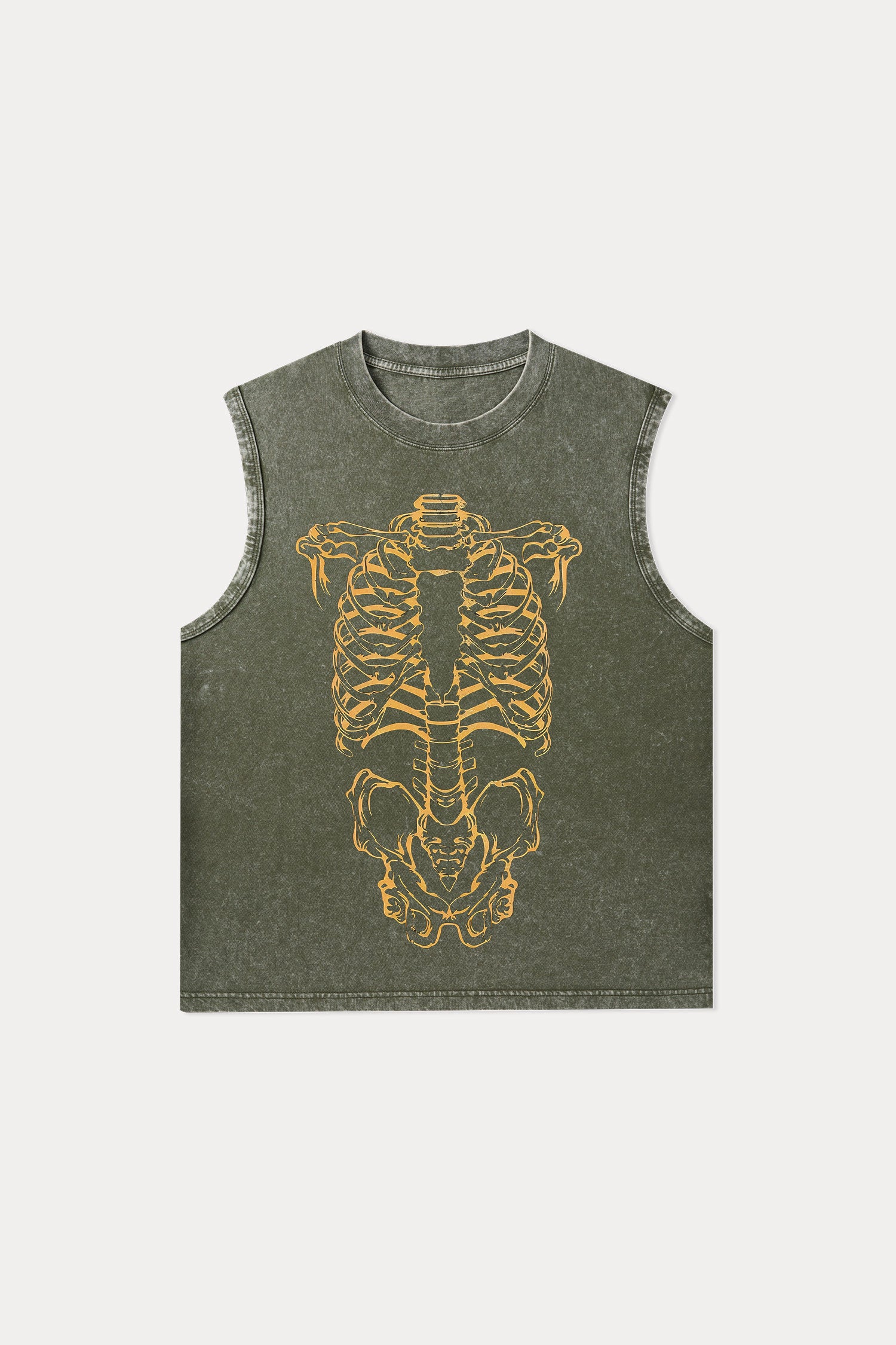 Evilnova Human Skeleton Washed Tank Top-Evilnova