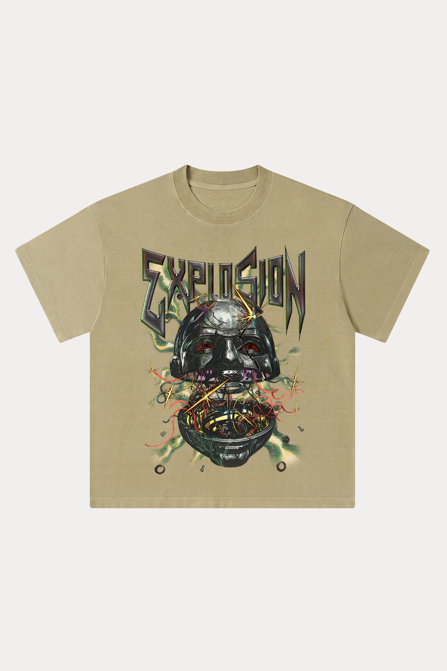 Evilnova Explosion Washed Streetwear T-Shirt-Evilnova