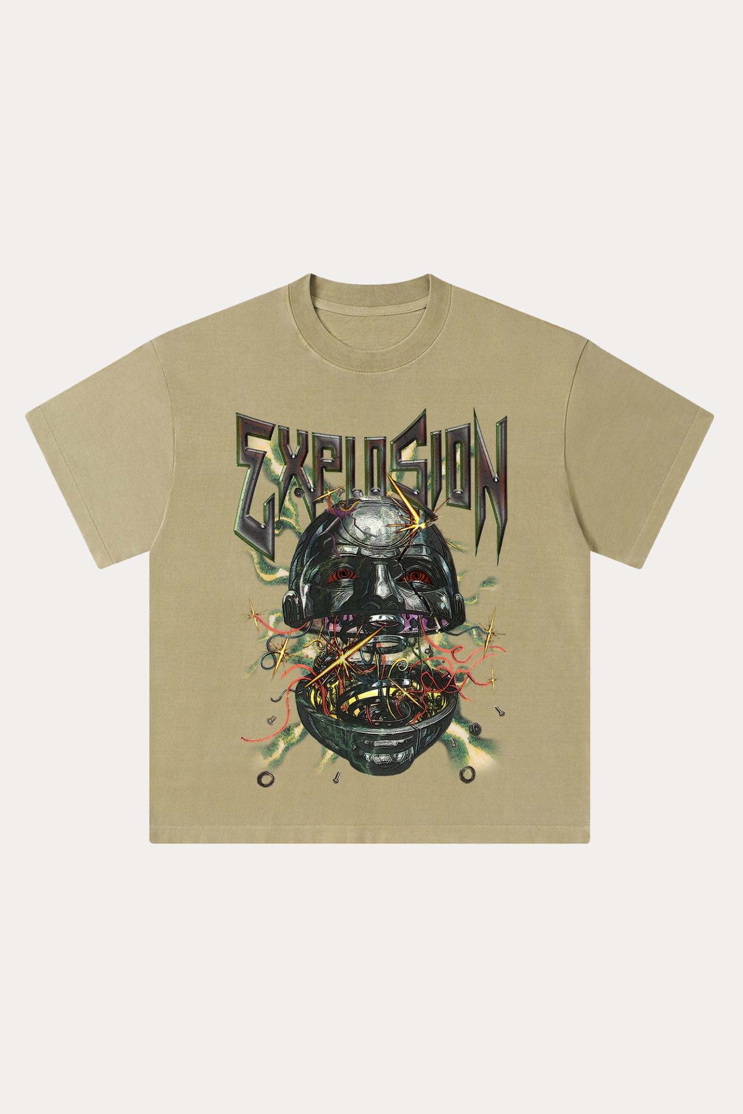 Evilnova Explosion Washed Streetwear T-Shirt-Evilnova