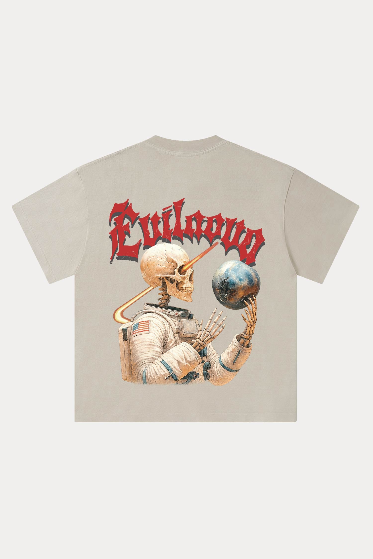 Evilnova Cosmic Explorer Washed Streetwear T-Shirt-Evilnova