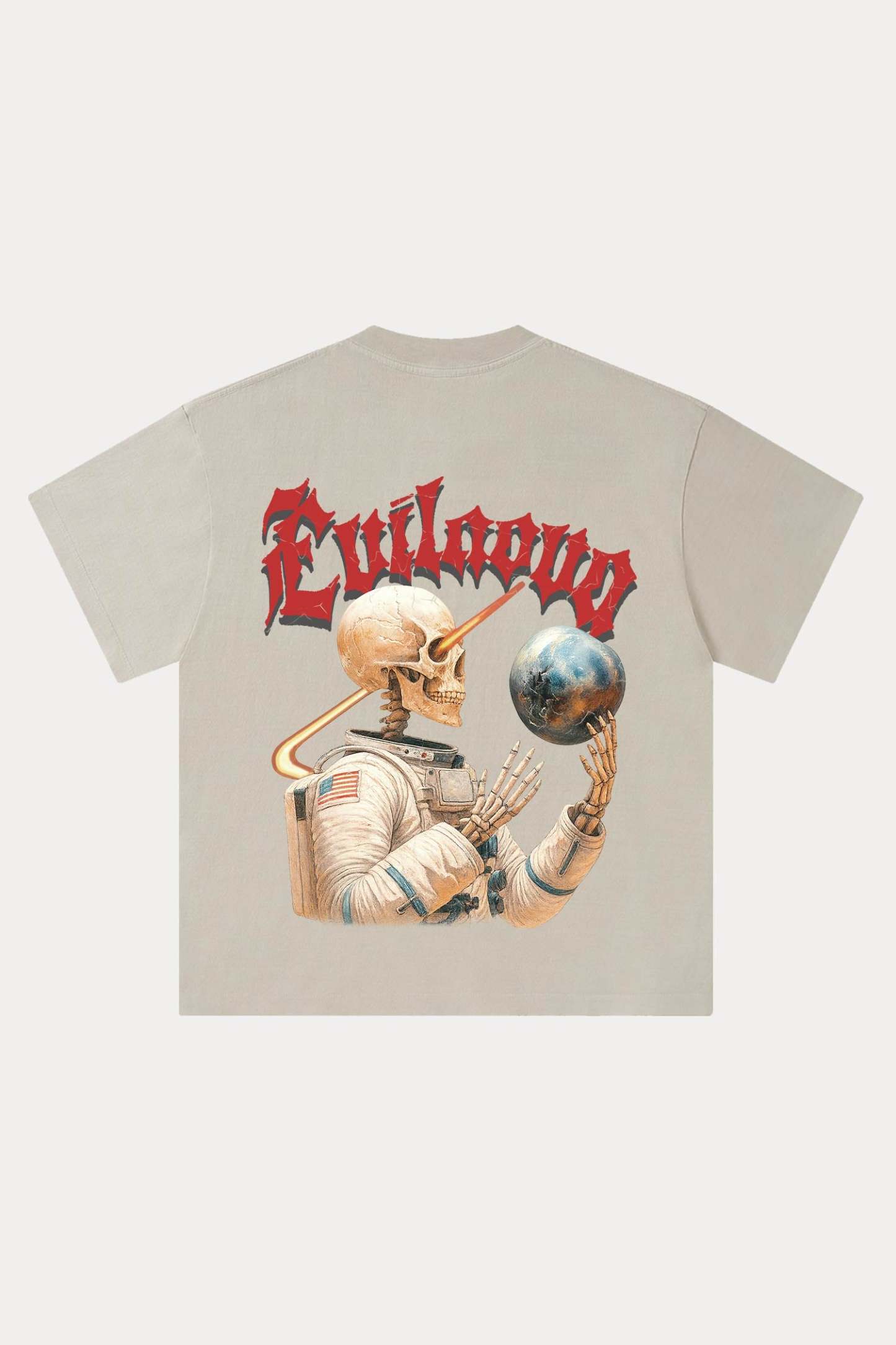 Evilnova Cosmic Explorer Washed Streetwear T-Shirt-Evilnova