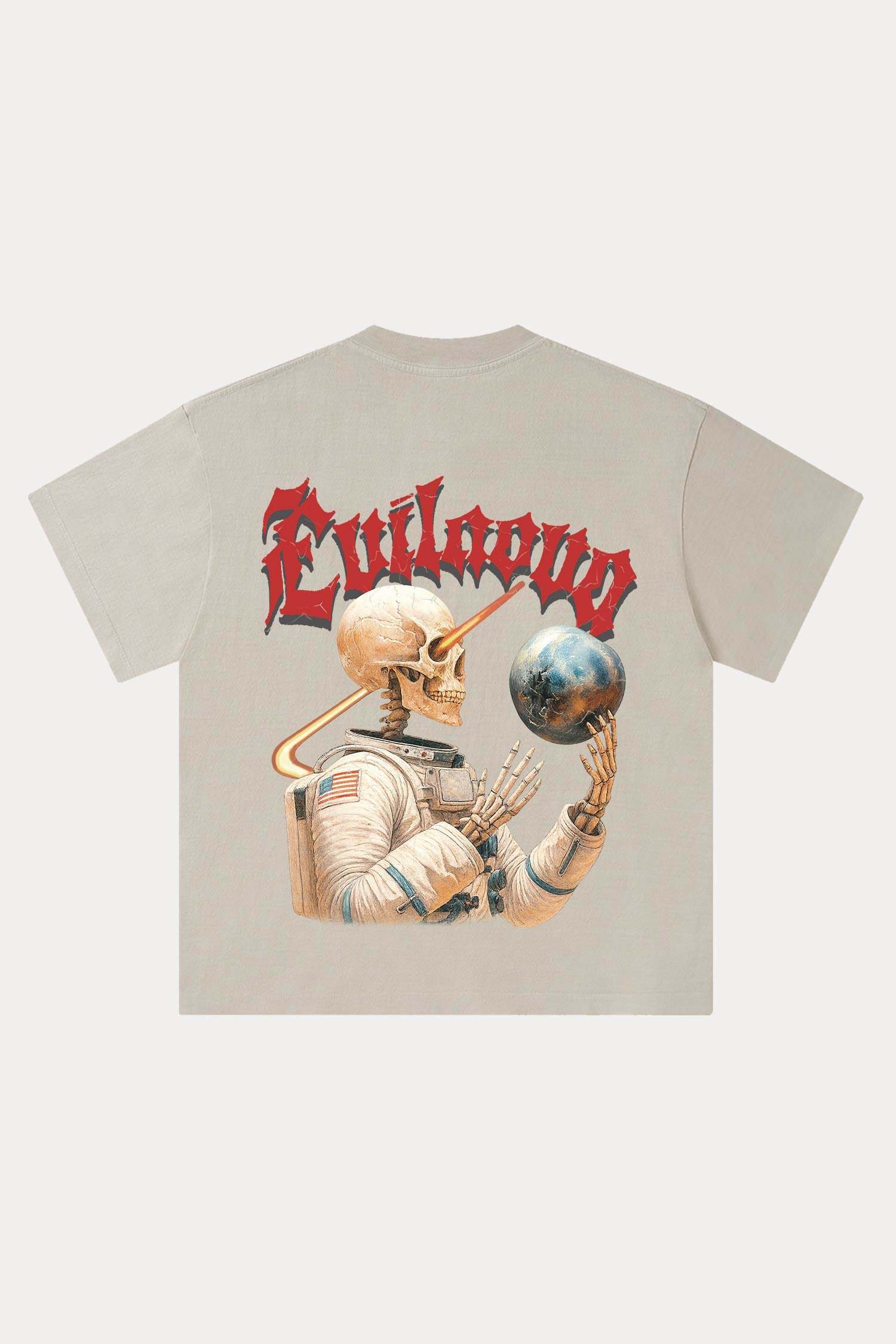 Evilnova Cosmic Explorer Washed Streetwear T-Shirt-Evilnova