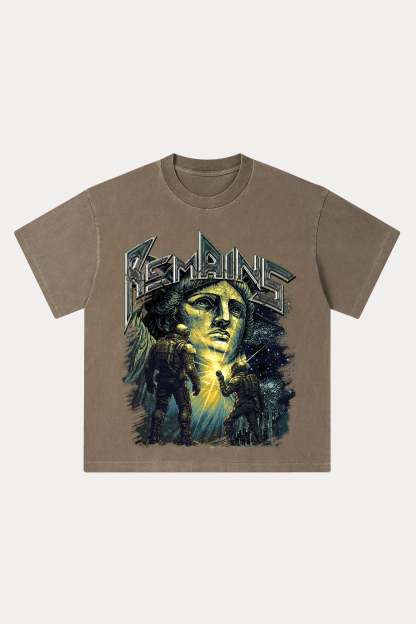 Evilnova Remains Washed Streetwear T-Shirt-Evilnova