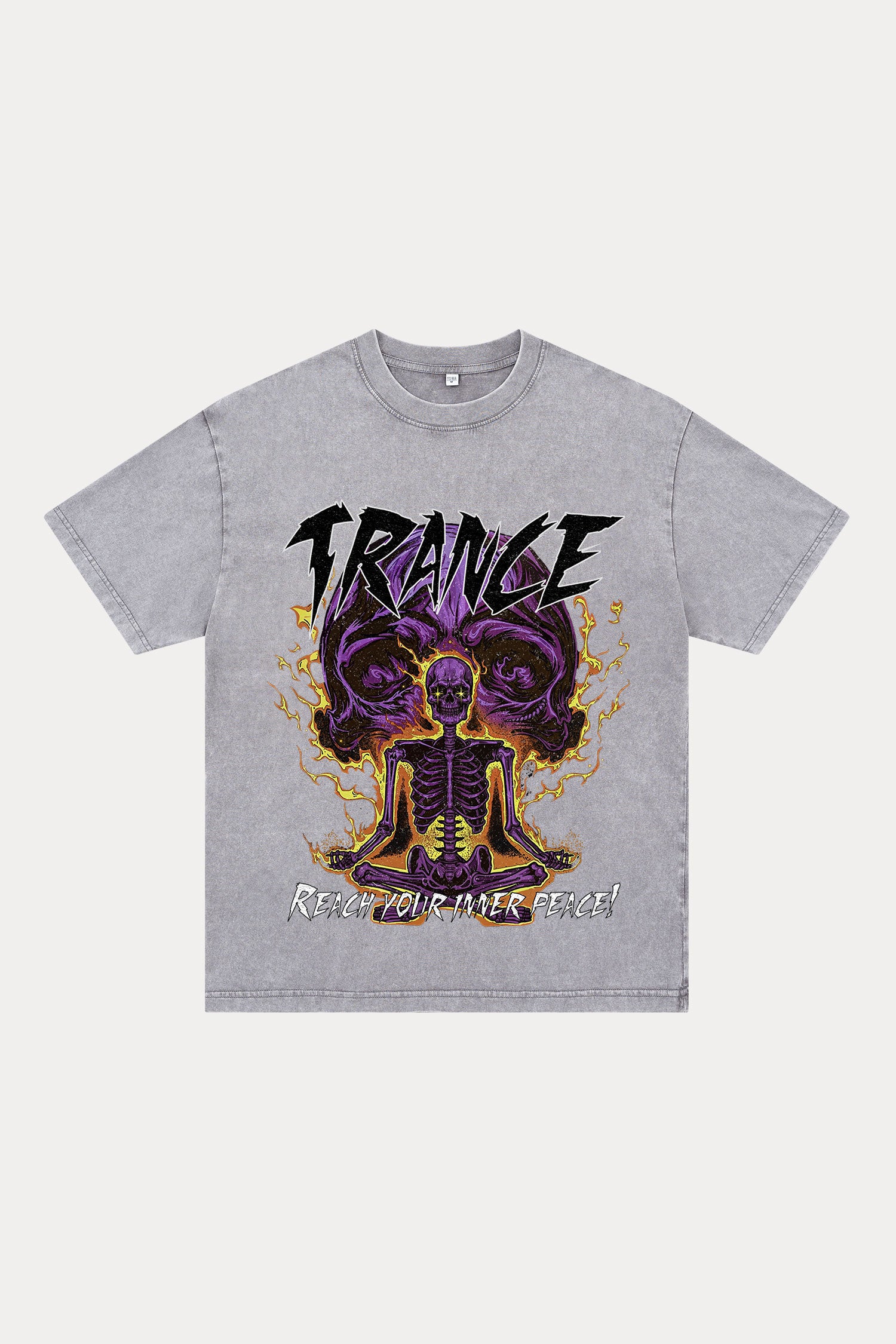 Evilnova Trance Washed Streetwear T-Shirt-Evilnova