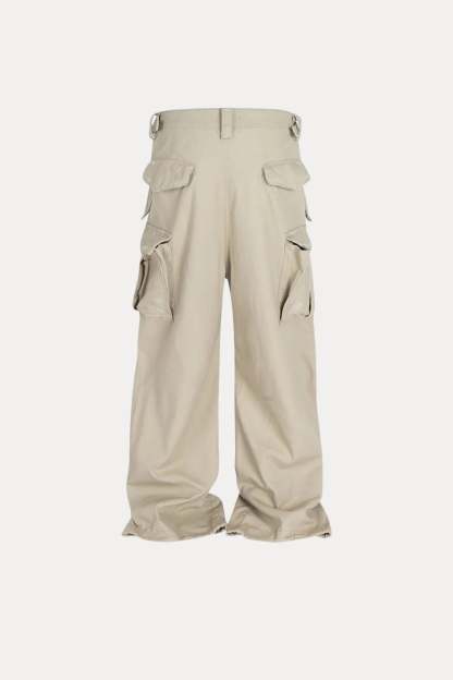 Evilnova Apricot Multi-Pocket Baggy Cargo Pants-Evilnova