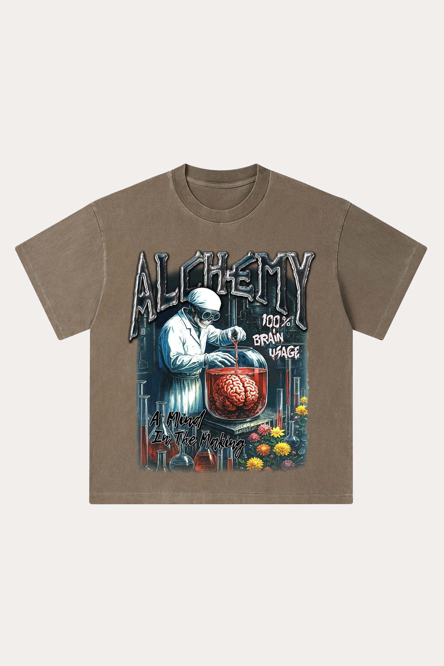 Evilnova Alchemy Washed Streetwear T-Shirt-Evilnova