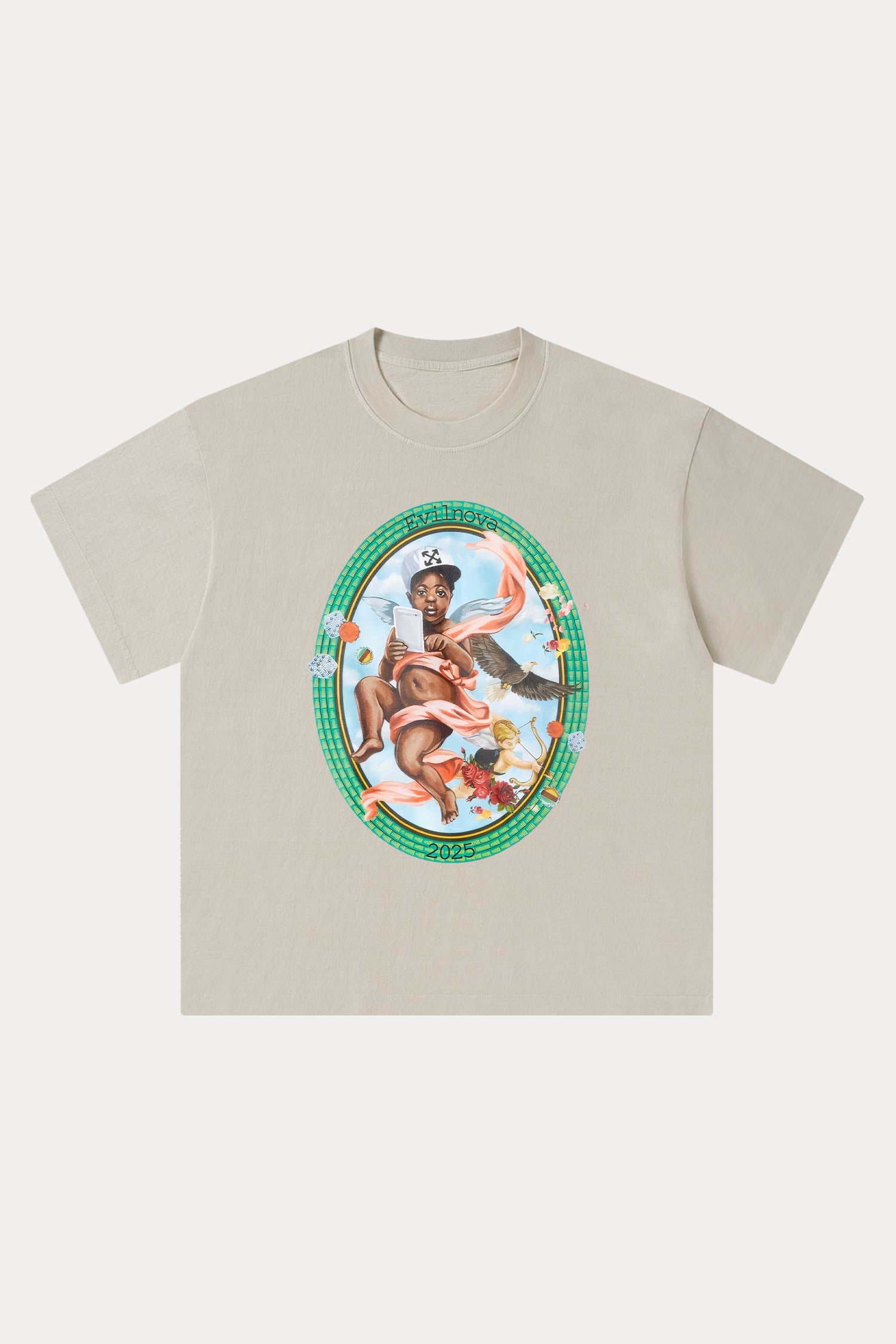 Evilnova Sacred Art Washed Streetwear T-Shirt-Evilnova