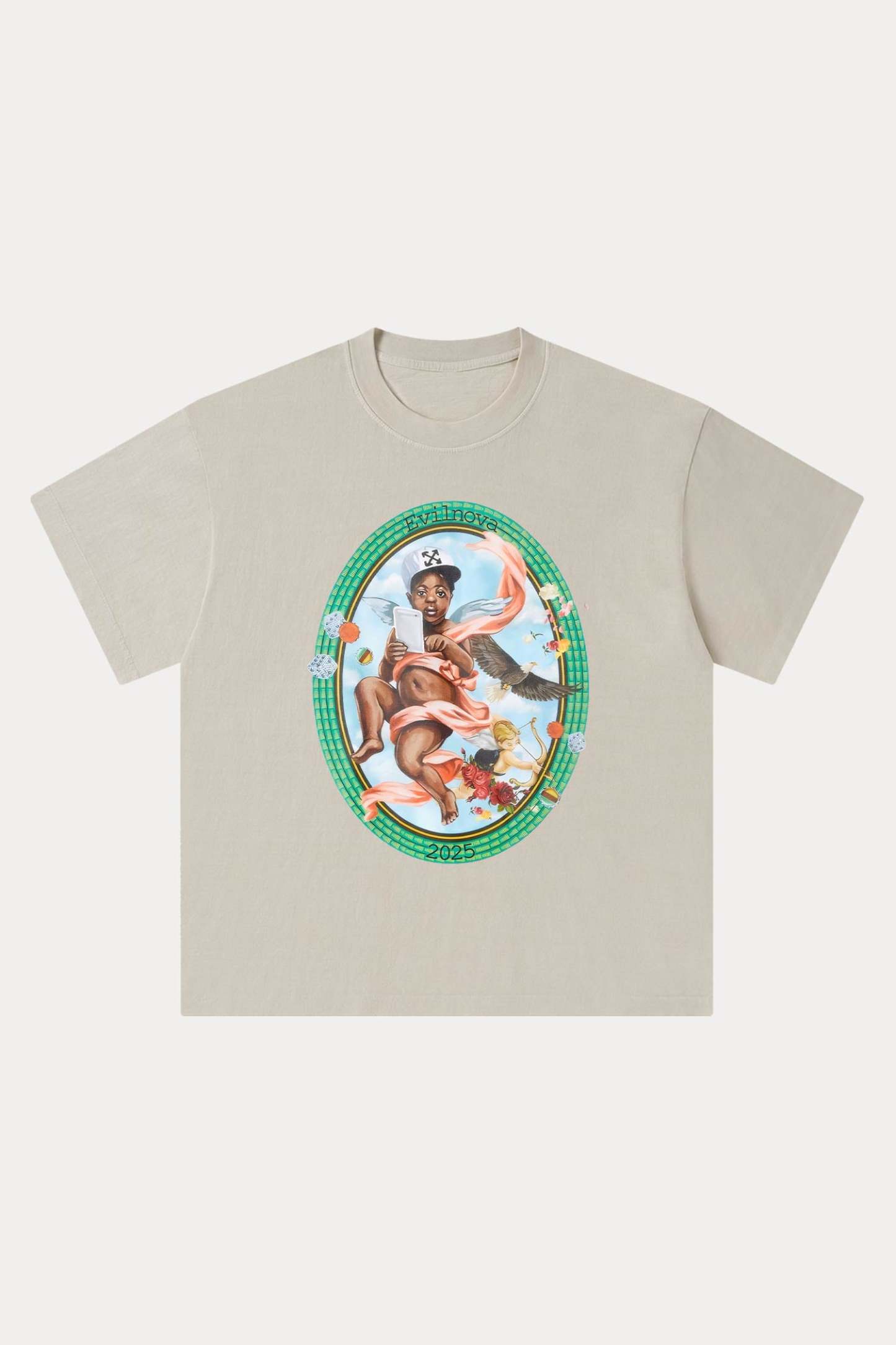 Evilnova Sacred Art Washed Streetwear T-Shirt-Evilnova