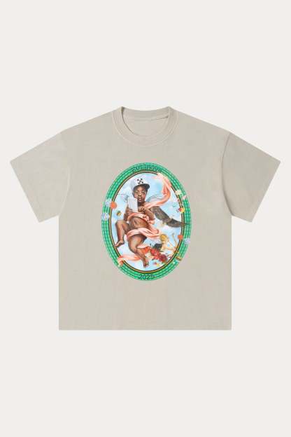 Evilnova Sacred Art Washed Streetwear T-Shirt-Evilnova