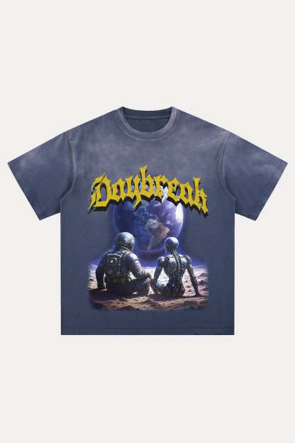 Evilnova Daybreak Distressed Washed T-Shirt-Evilnova