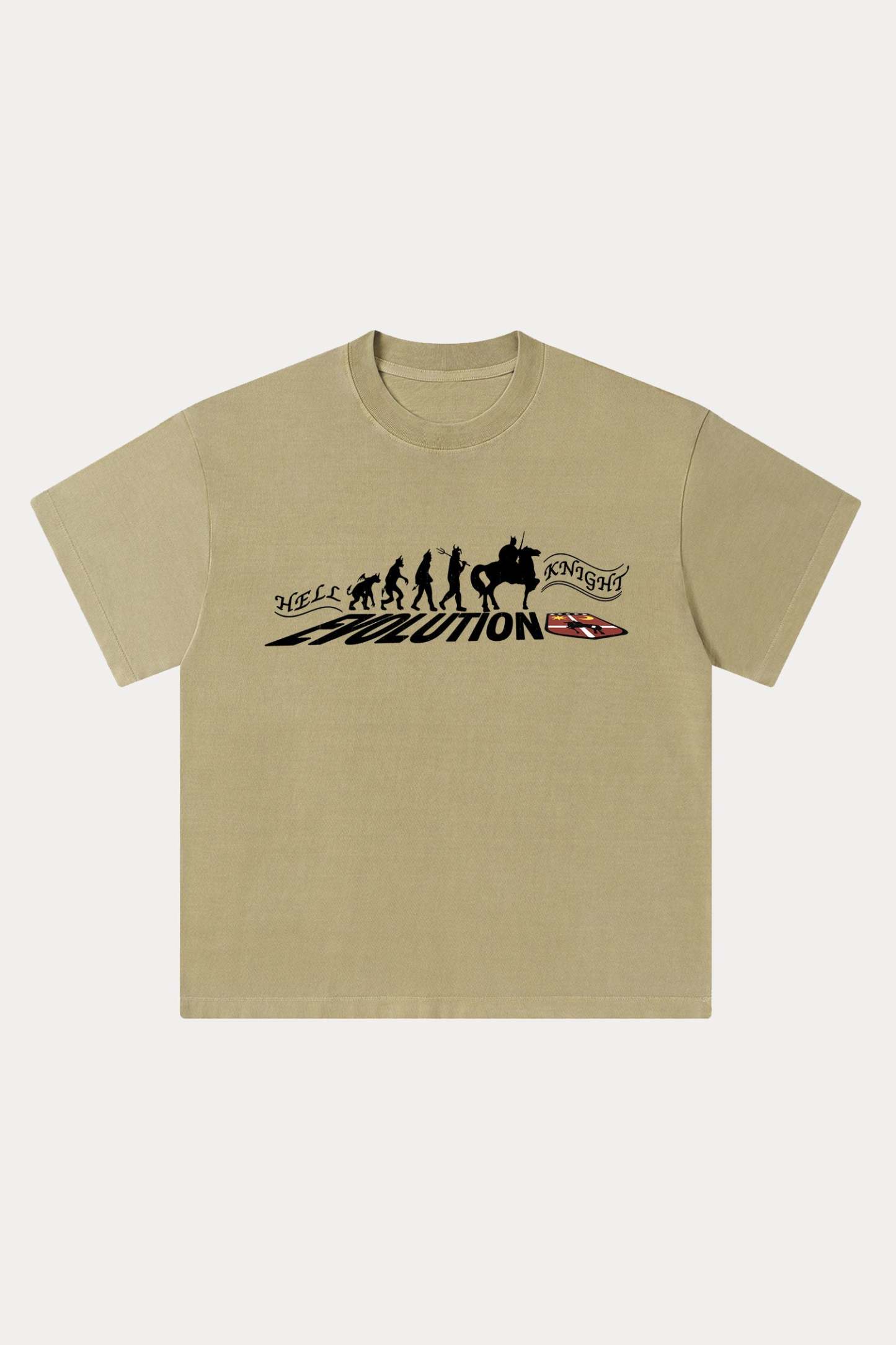 Evilnova Hell Knight Washed Streetwear T-Shirt-Evilnova