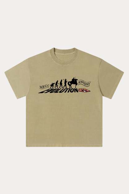 Evilnova Hell Knight Washed Streetwear T-Shirt-Evilnova