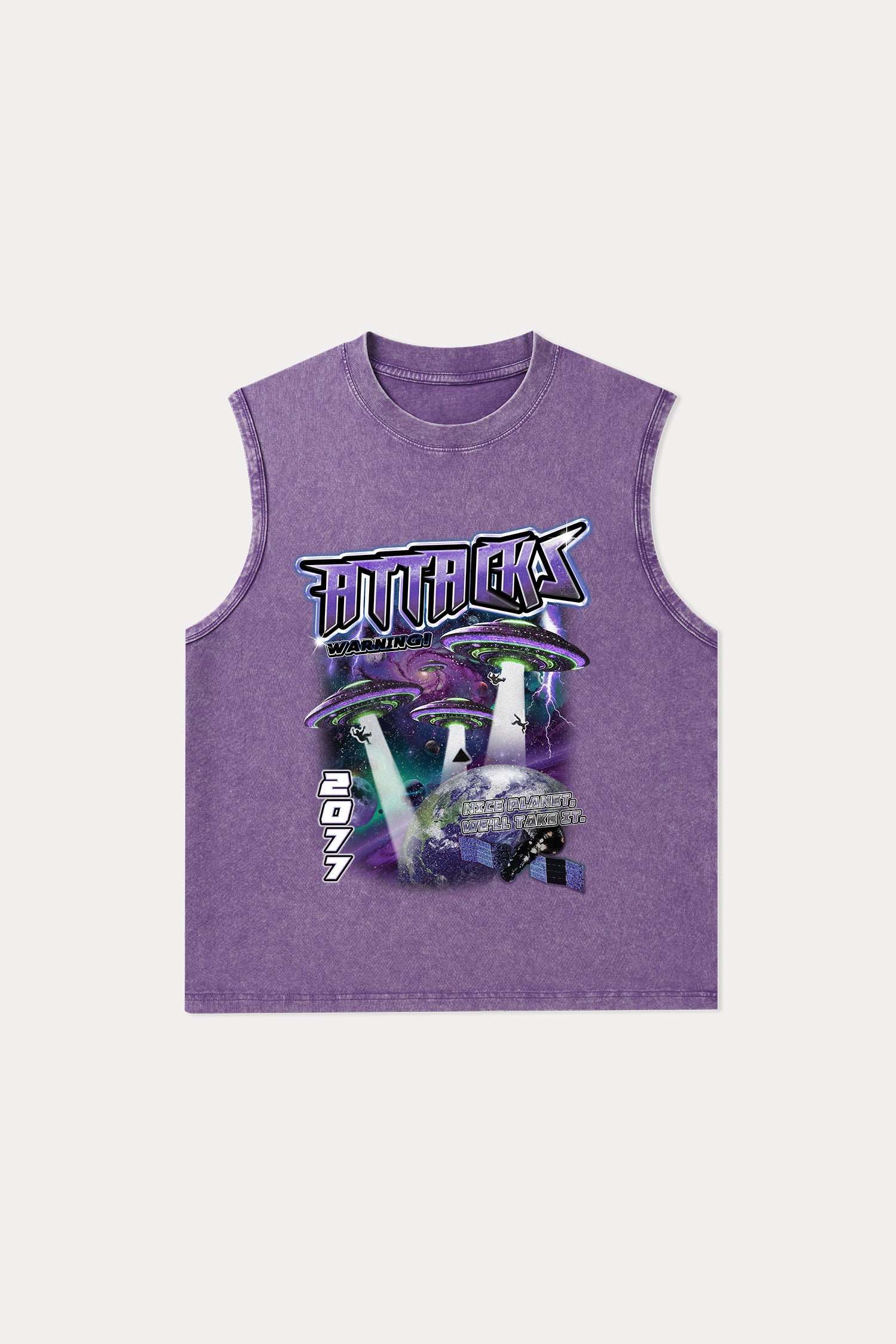 Evilnova Attacks Washed Tank Top-Evilnova