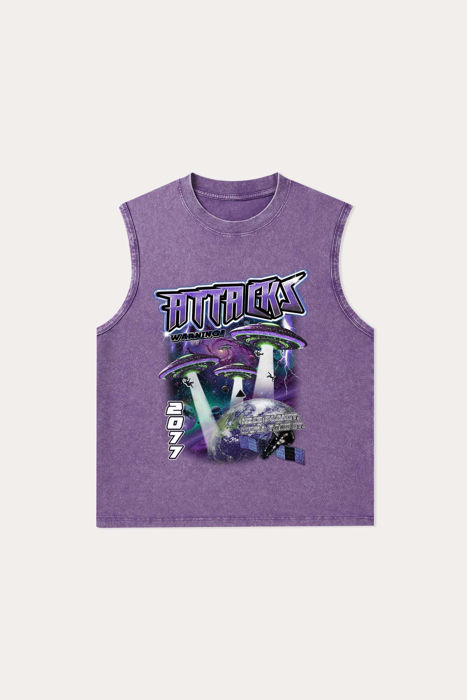 Evilnova Attacks Washed Tank Top-Evilnova