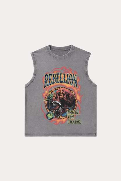 Evilnova Rebellion Washed Tank Top-Evilnova