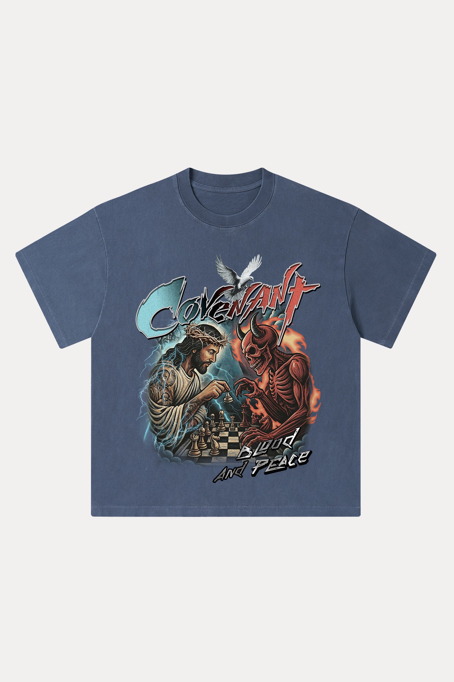 Evilnova Covenent Washed Streetwear T-Shirt-Evilnova