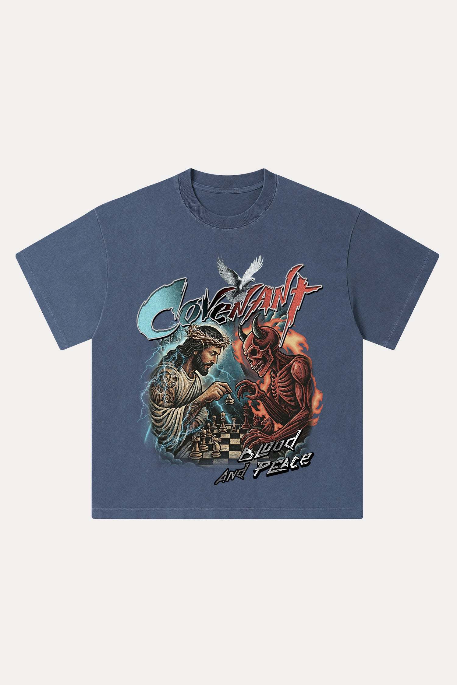 Evilnova Covenent Washed Streetwear T-Shirt-Evilnova