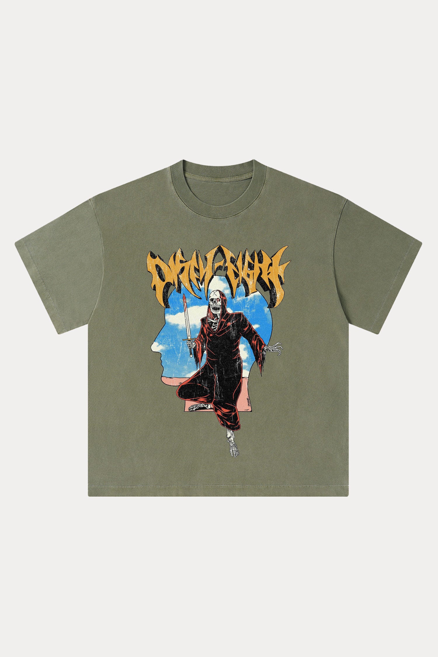 Evilnova Death Grip Washed Streetwear T-Shirt-Evilnova