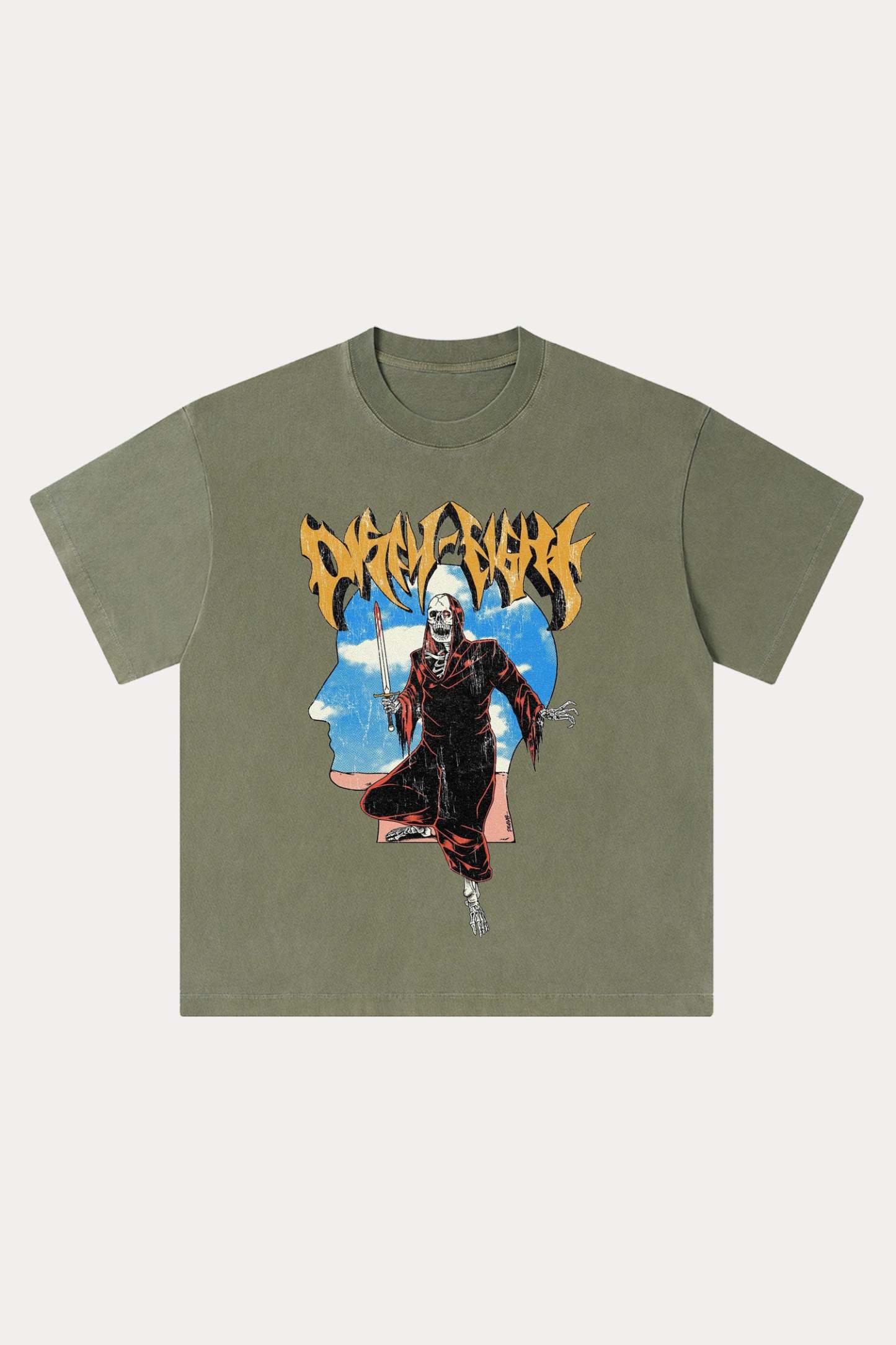 Evilnova Death Grip Washed Streetwear T-Shirt-Evilnova