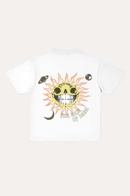 Evilnova The Grin of Doom Cotton Oversize T-Shirt-Evilnova