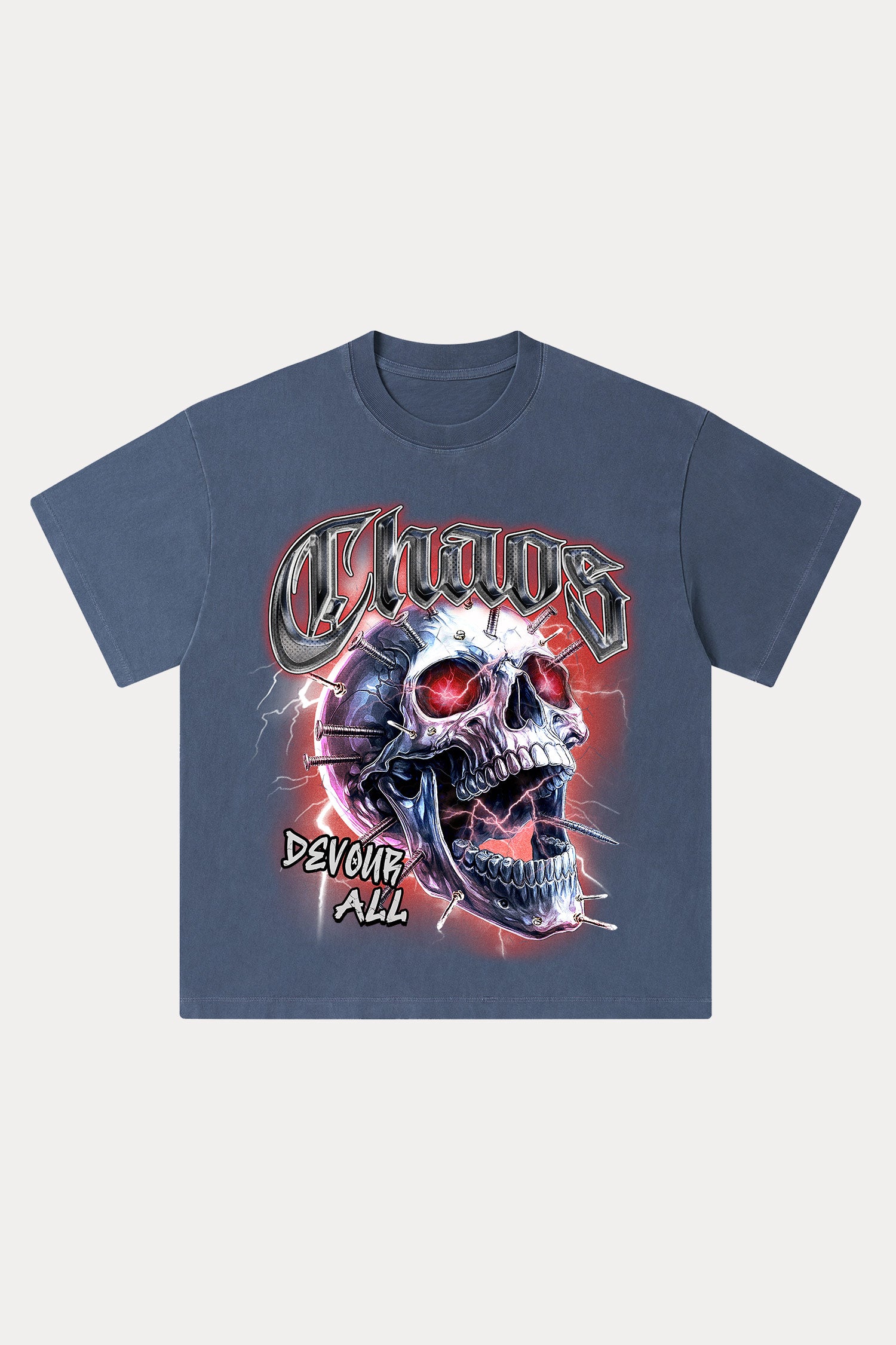 Evilnova Choas Washed Streetwear T-Shirt-Evilnova