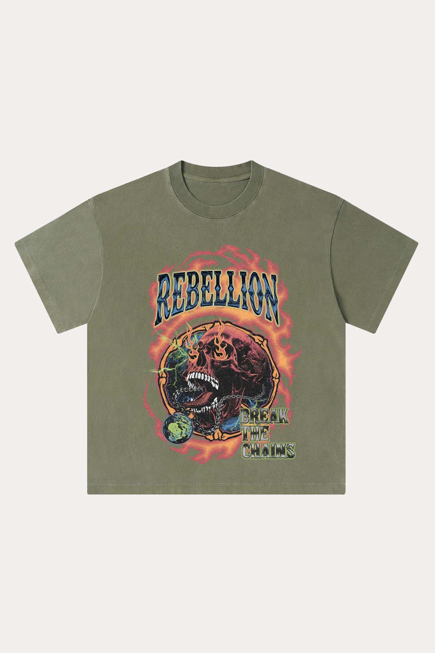 Evilnova Rebellion Washed Streetwear T-Shirt-Evilnova