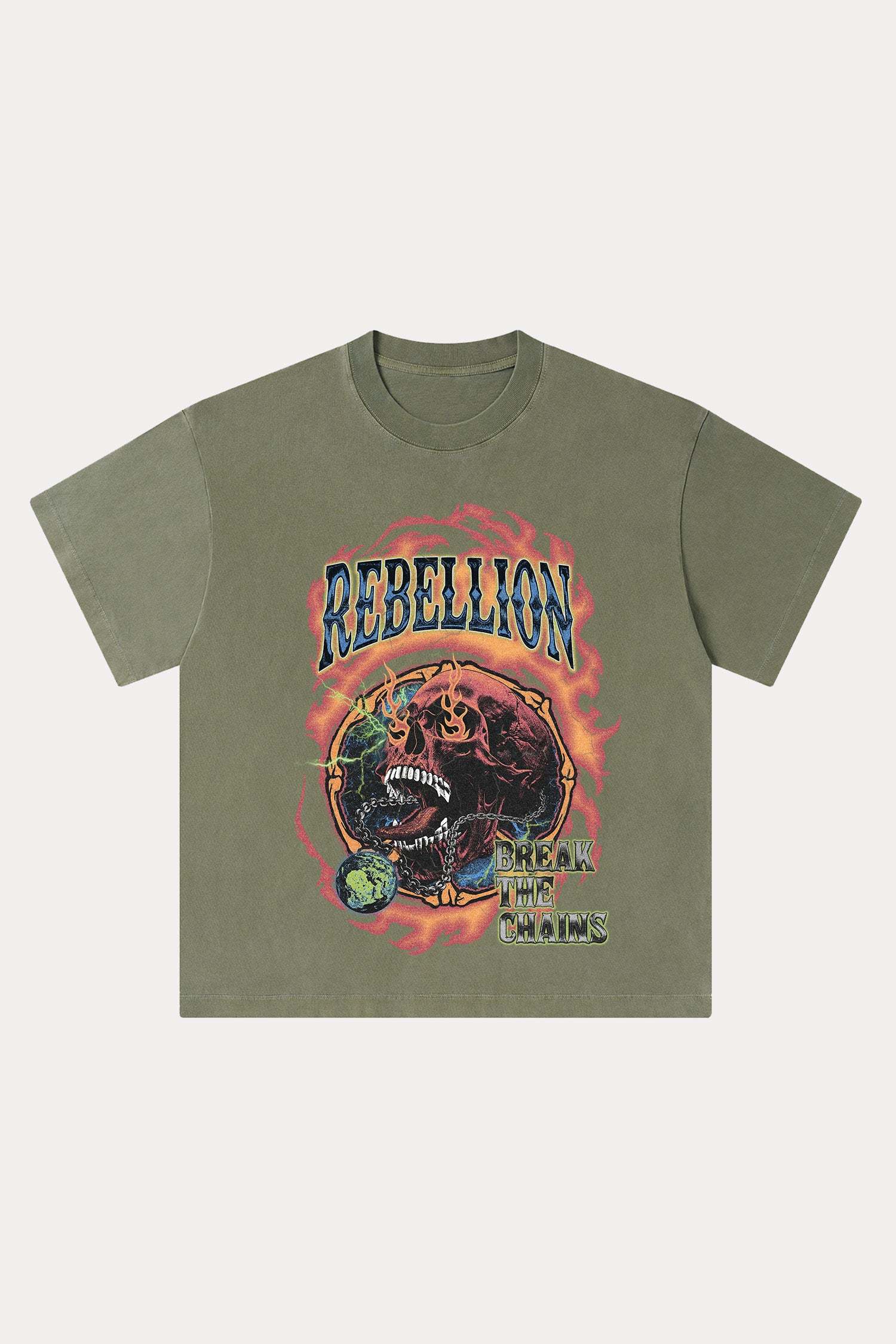 Evilnova Rebellion Washed Streetwear T-Shirt-Evilnova