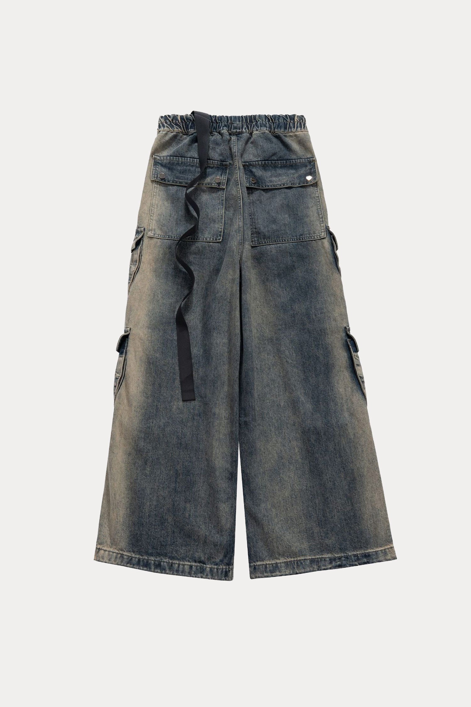 Evilnova RO Style  Multi-Pocket Washed Baggy Jeans-Evilnova