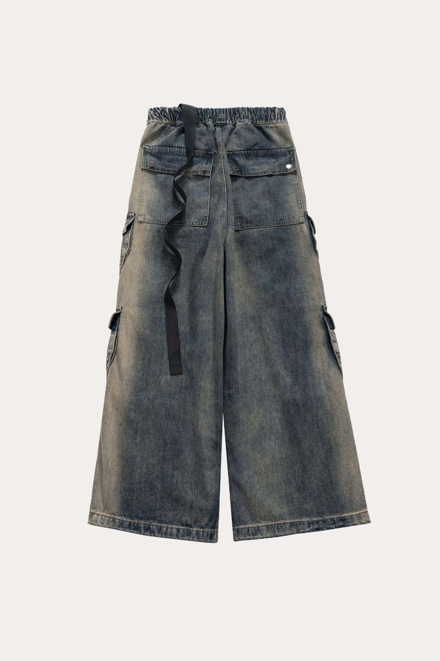 Evilnova RO Style  Multi-Pocket Washed Baggy Jeans-Evilnova