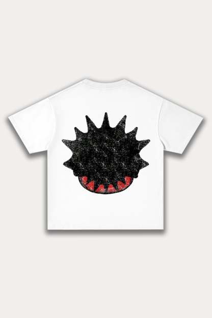 Evilnova Cartoon Characters Cotton Oversize T-Shirt-Evilnova