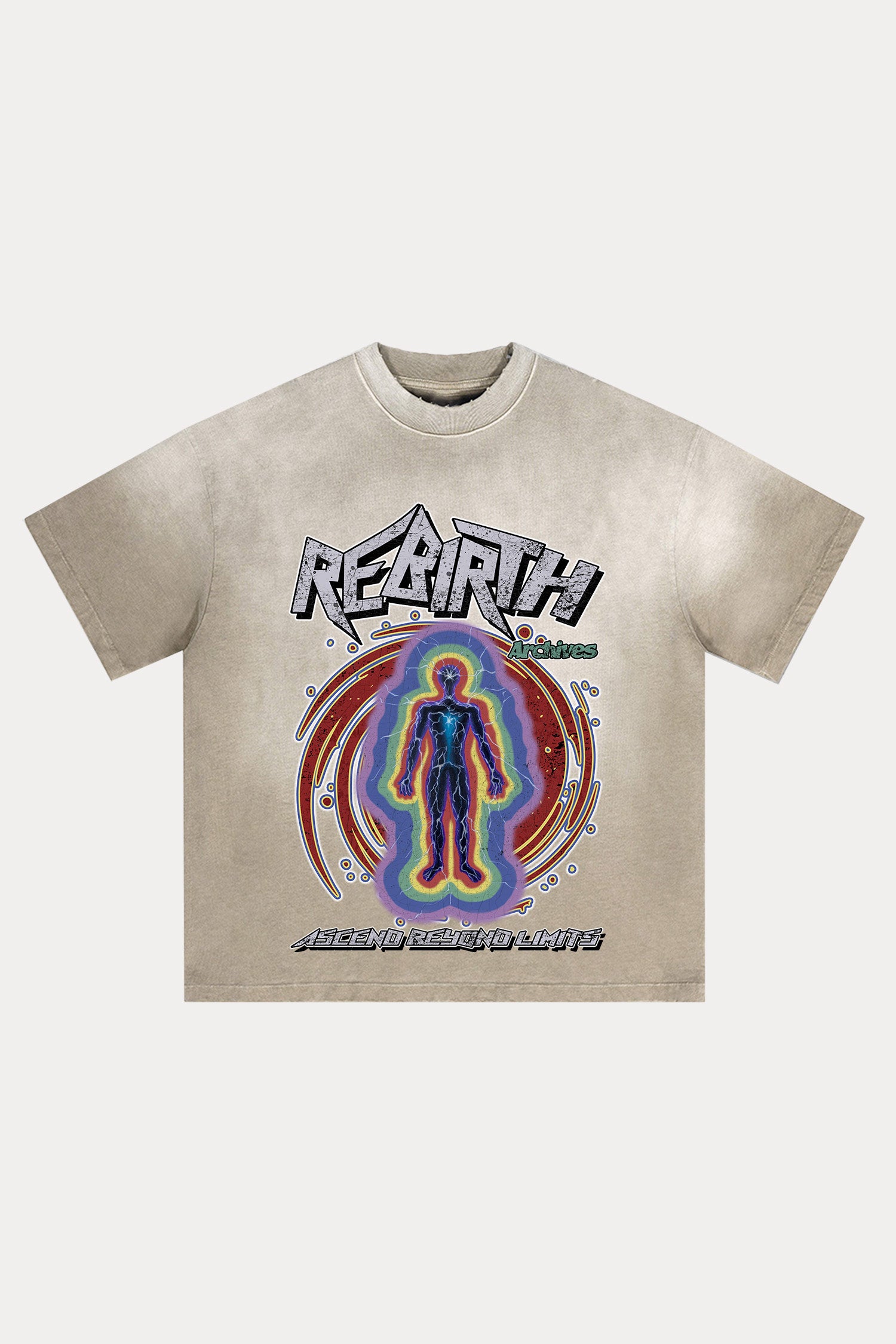 Evilnova Rebirth Distressed Washed T-Shirt-Evilnova