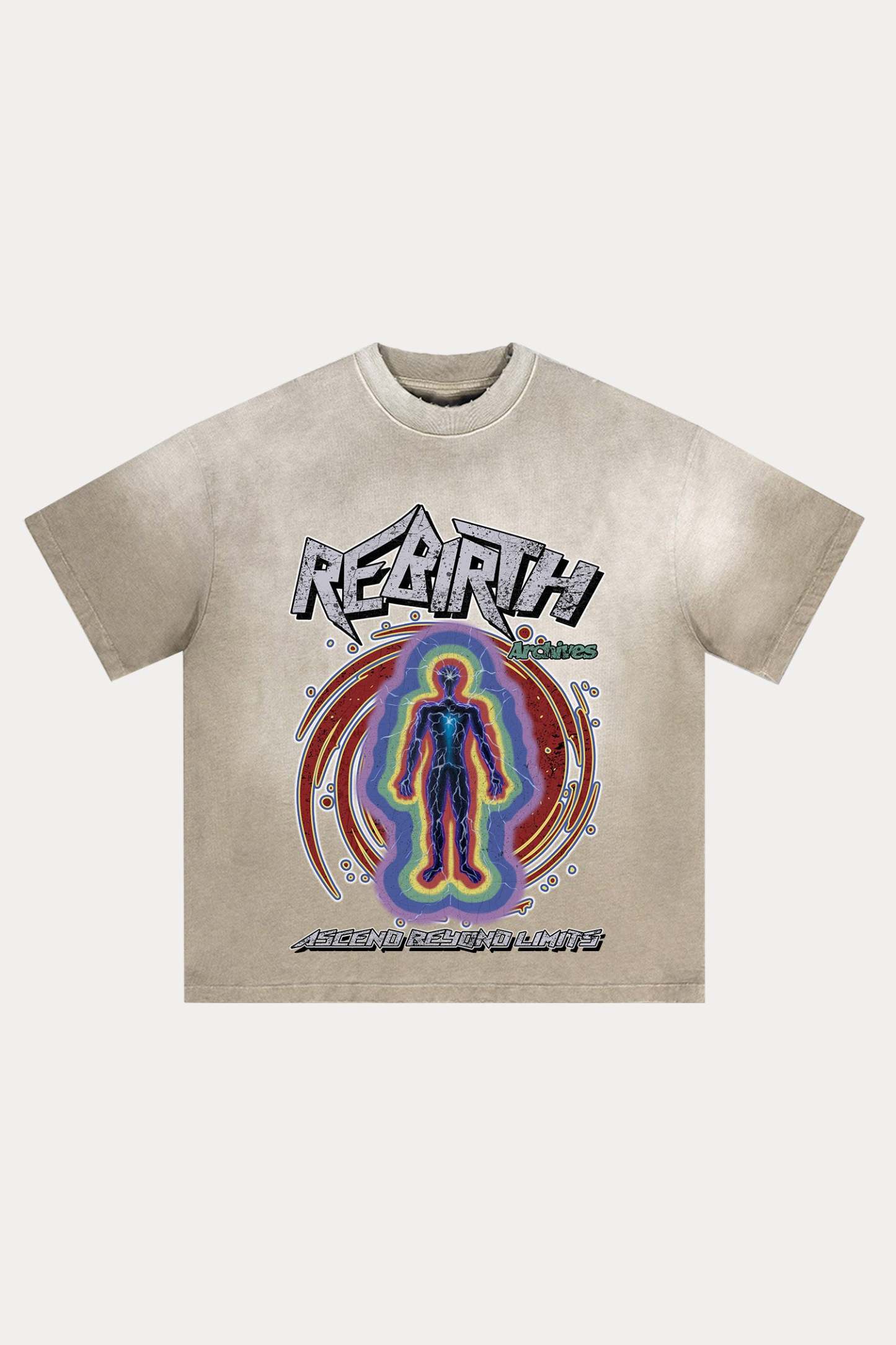 Evilnova Rebirth Distressed Washed T-Shirt-Evilnova