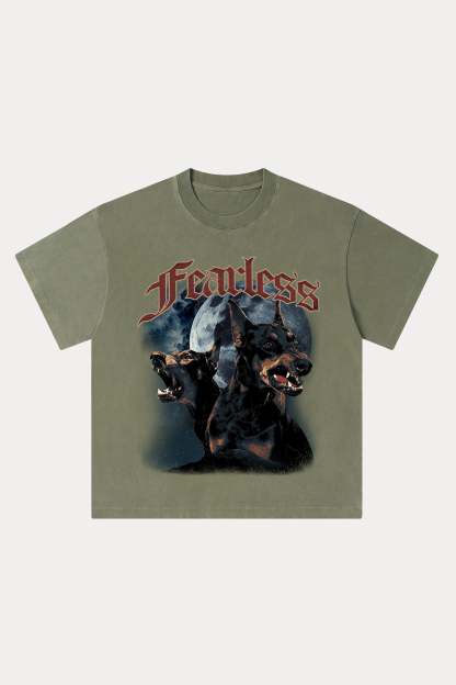 Evilnova Fearless Washed Streetwear T-Shirt-Evilnova