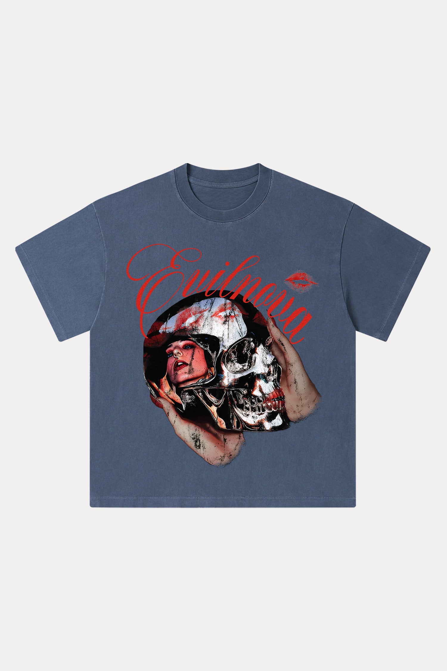 Evilnova Reflections Washed Streetwear T-Shirt-Evilnova