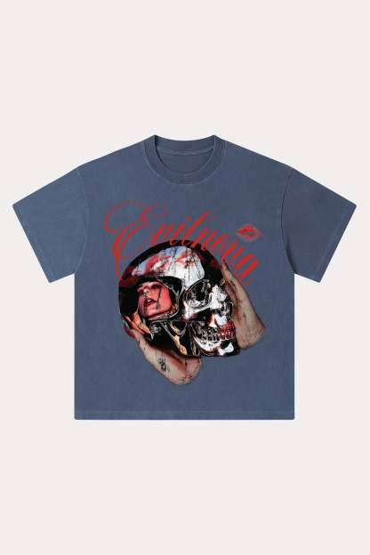 Evilnova Reflections Washed Streetwear T-Shirt-Evilnova