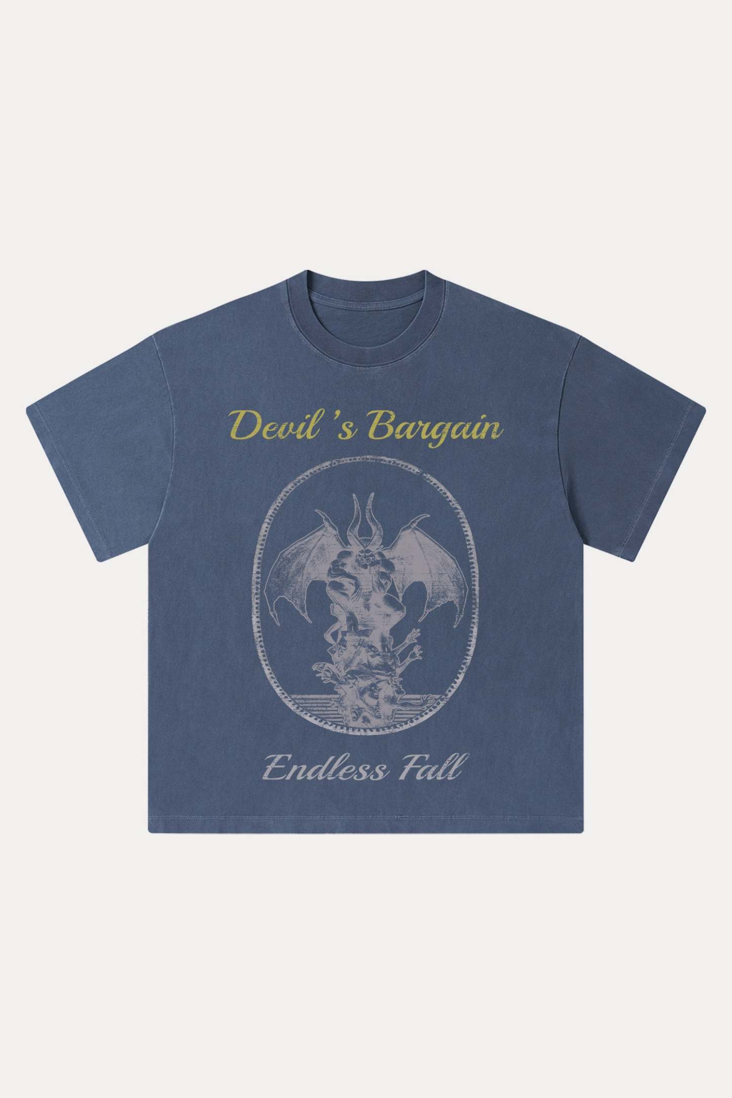Evilnova Devil's Bargain Washed Streetwear T-Shirt-Evilnova