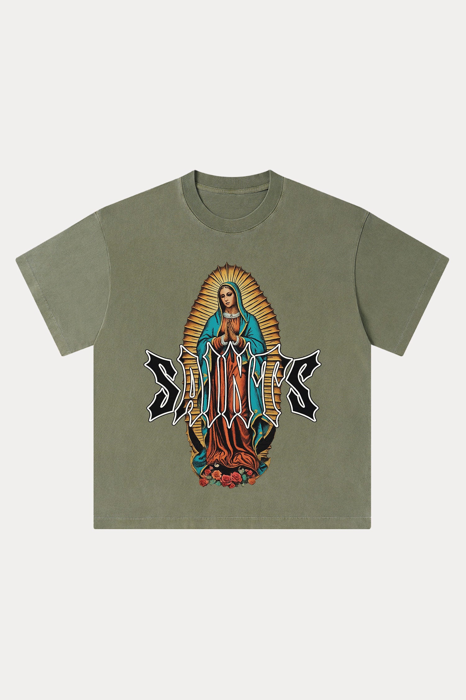 Evilnova Saints Washed Streetwear T-Shirt-Evilnova