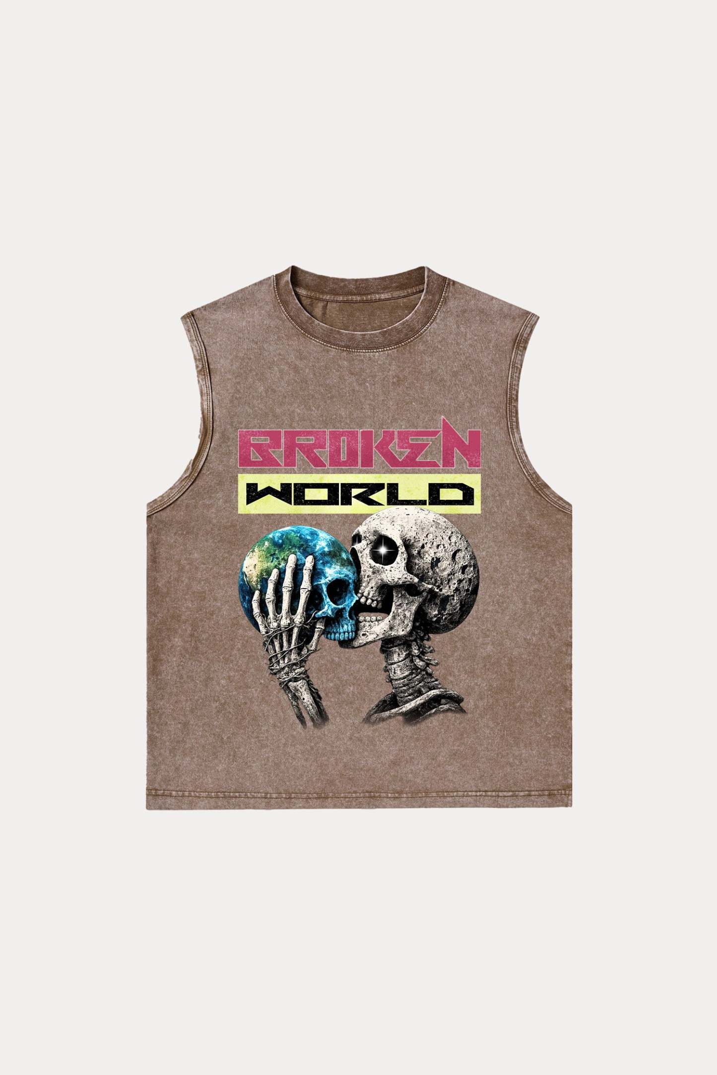 Evilnova Broken World Washed Tank Top-Evilnova