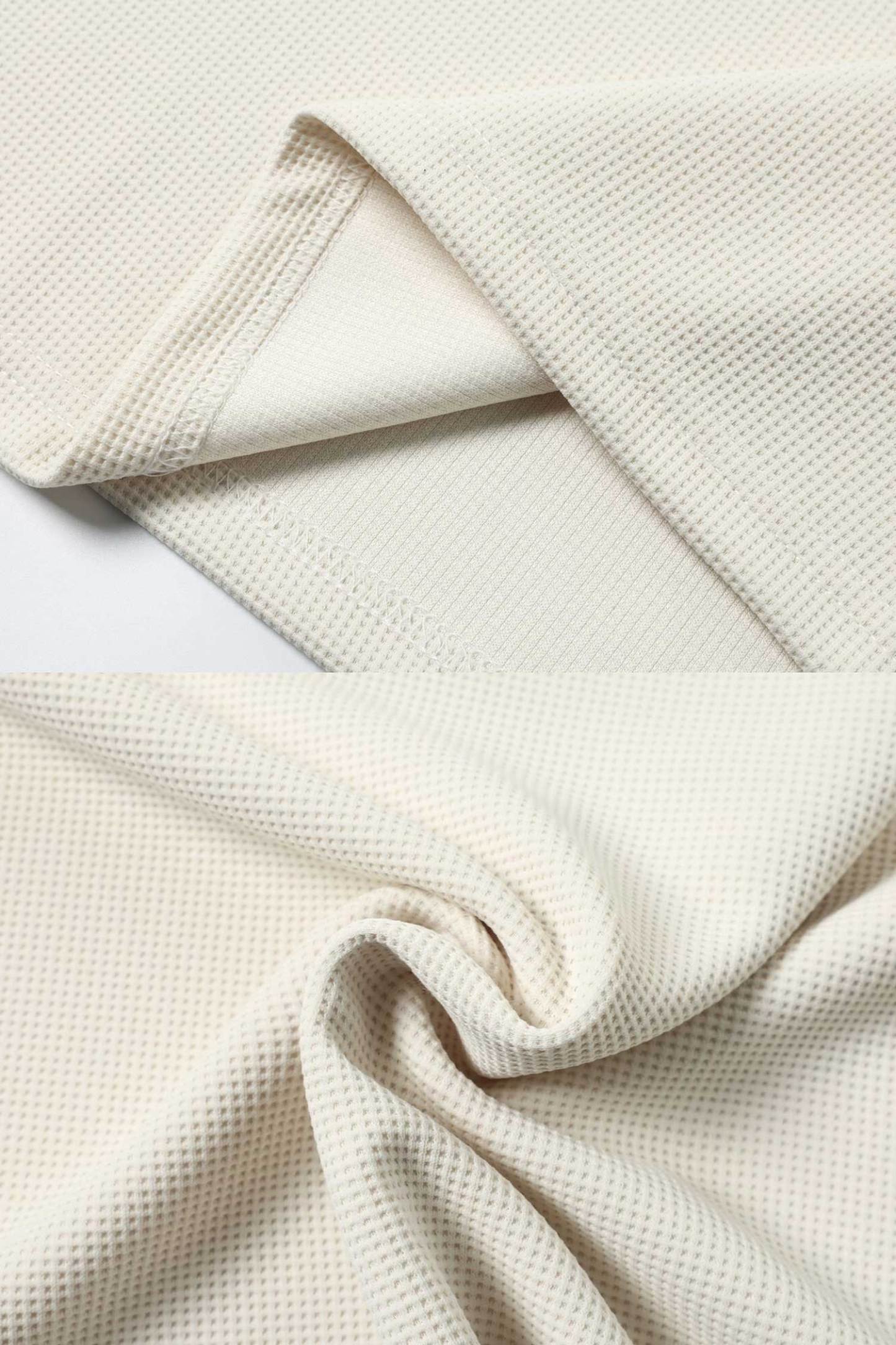 Evilnova Club Taeleplus Waffle Pattern Clown Print Long Sleeve Tee