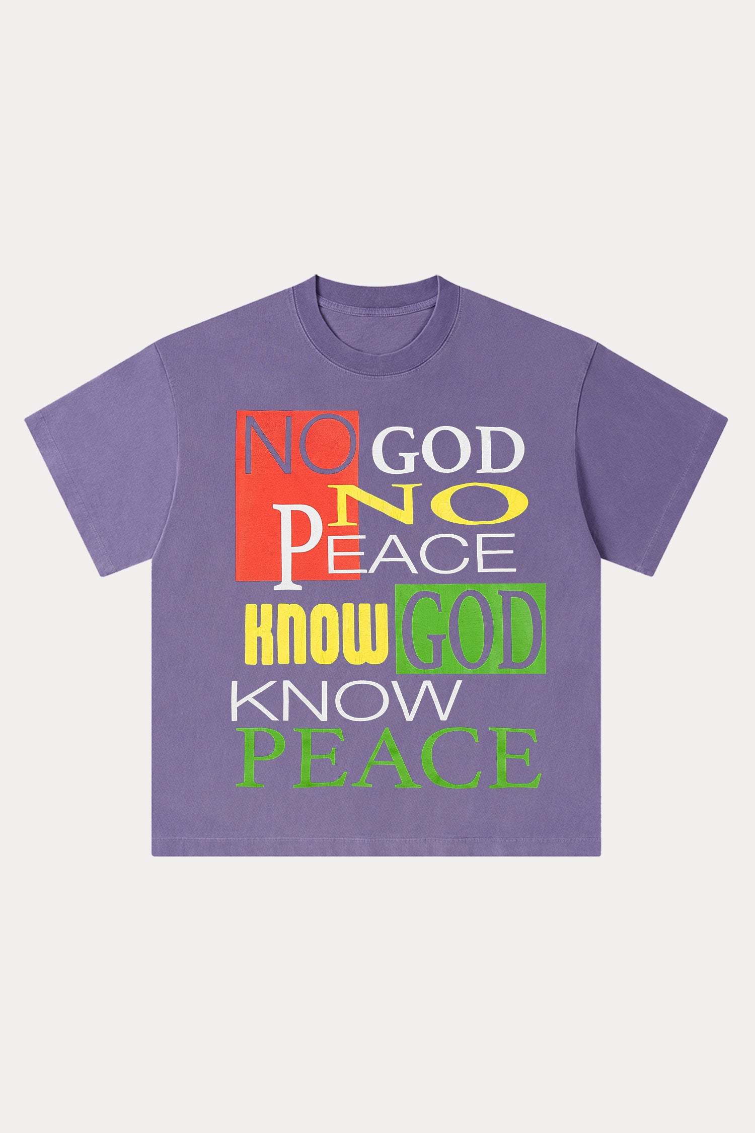 Evilnova God And Peace Washed Streetwear T-Shirt-Evilnova