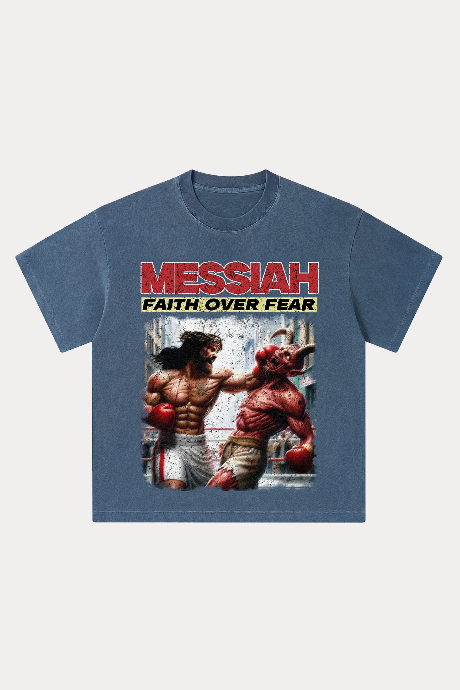 Evilnova Messiah Washed Streetwear T-Shirt-Evilnova