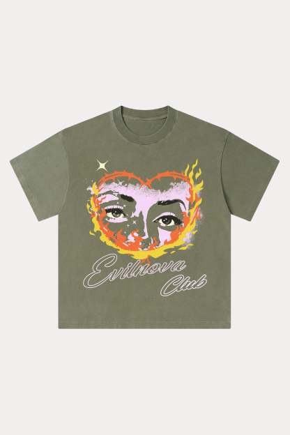 Evilnova Ignite Washed Streetwear T-Shirt-Evilnova