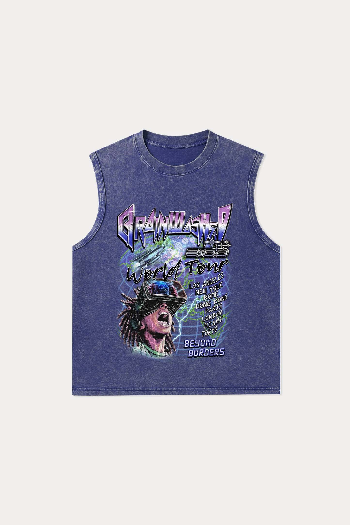 Evilnova Brainwashed Washed Tank Top-Evilnova