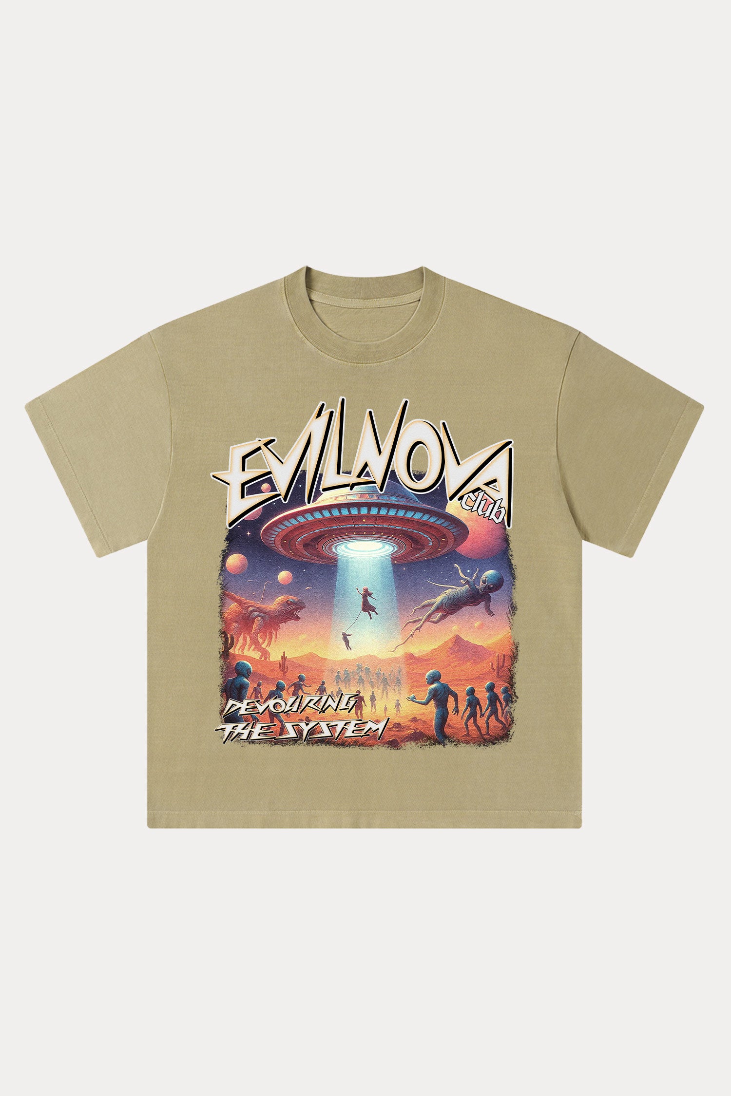 Evilnova Mystery Washed Streetwear T-Shirt-Evilnova