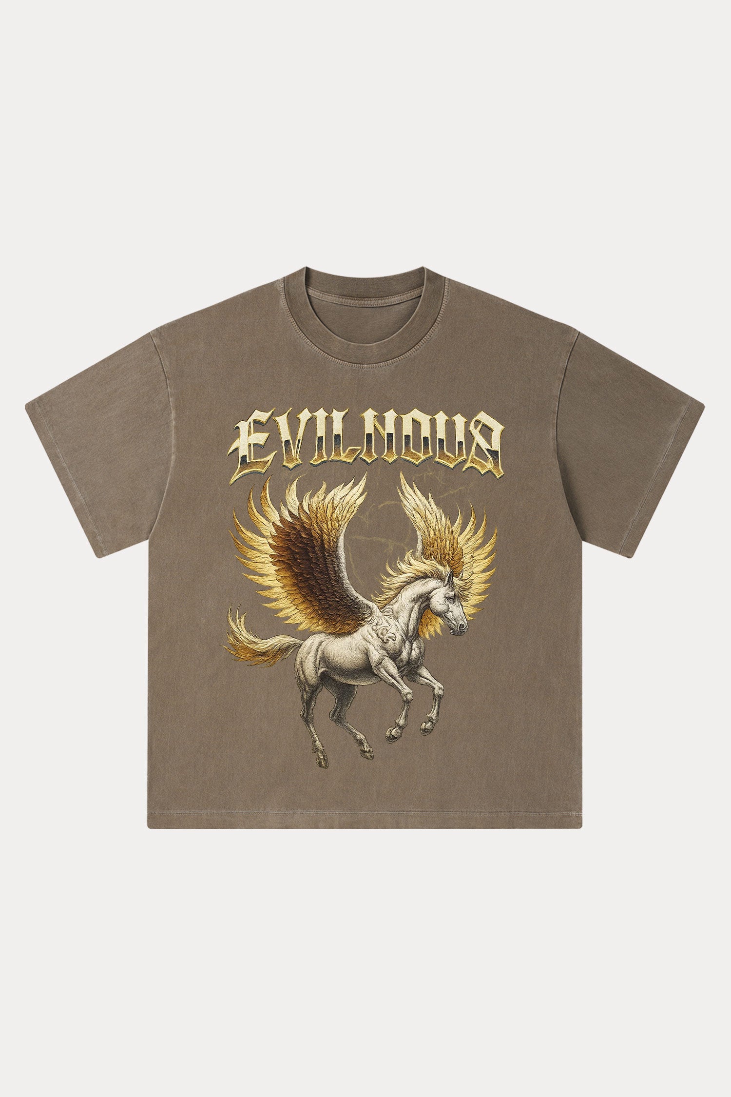 Evilnova Pegasus Washed Streetwear T-Shirt-Evilnova